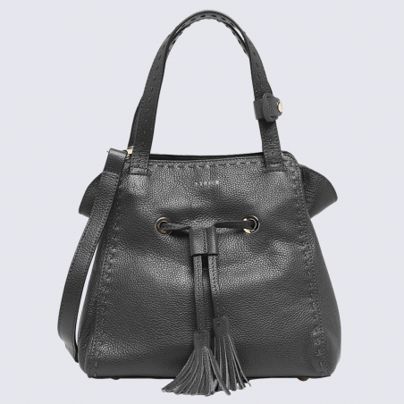 Sac à main Etrier, sac à main élégant femme en cuir noir