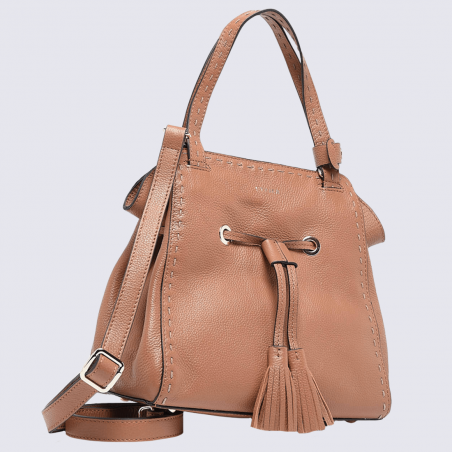 Sac à main Etrier, sac à main élégant femme en cuir camel