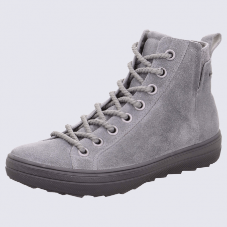 Baskets montantes Legero, baskets montantes Gore-Tex femme en cuir gris