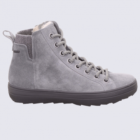 Baskets montantes Legero, baskets montantes Gore-Tex femme en cuir gris