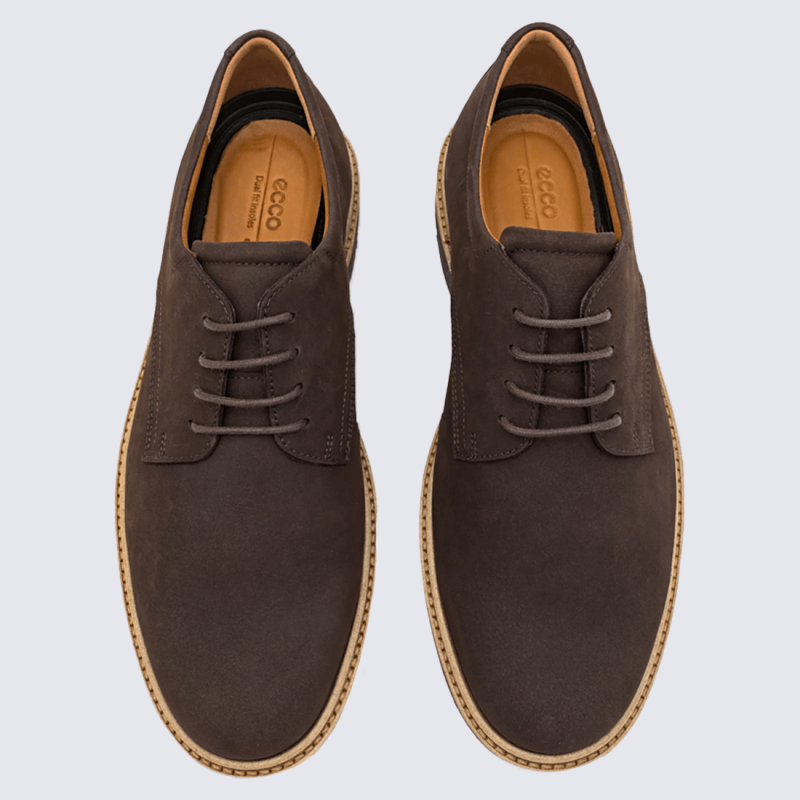 Derby Ecco, derby confortables pour homme en cuir marron