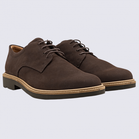 Derby Ecco, derby confortables pour homme en cuir marron