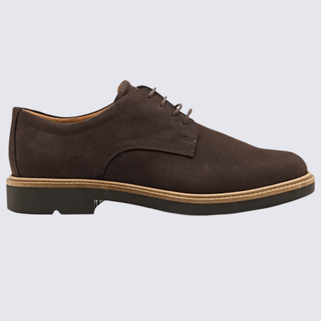 Derby Ecco, derby confortables pour homme en cuir marron