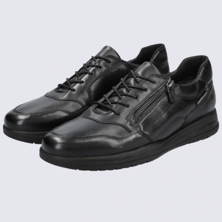 Chaussures Mephisto, chaussures pour homme en cuir lisse noir