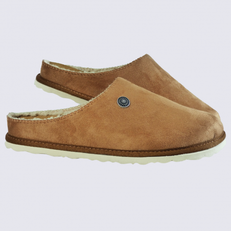 Mules Ara, mules fourrées d'hiver pour femme camel