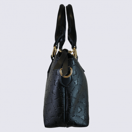 Sac à main Lulu Castagnette, sac à main imprimé monogramme femme noir