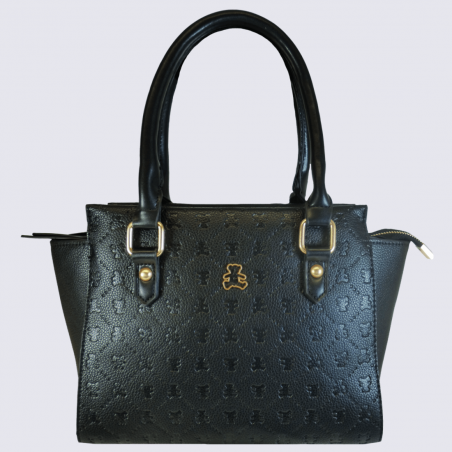 Sac à main Lulu Castagnette, sac à main imprimé monogramme tendance femme noir