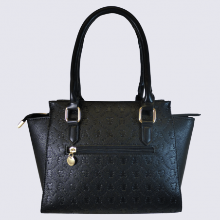 Sac à main Lulu Castagnette, sac à main imprimé monogramme tendance femme noir