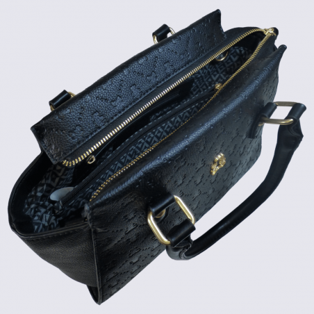 Sac à main Lulu Castagnette, sac à main imprimé monogramme tendance femme noir