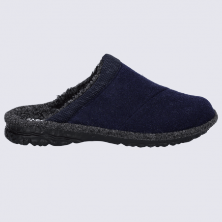 Mules Westland, mules confortables et chaudes homme bleu marine