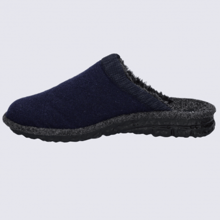 Mules Westland, mules confortables et chaudes homme bleu marine