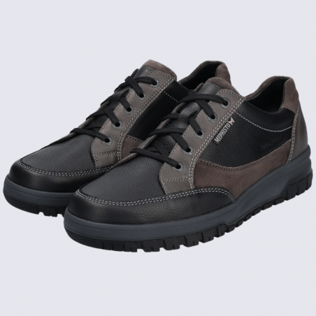 Chaussures Mephisto, chaussures montée cousu California homme en cuir noir