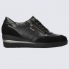 Baskets Mobils, baskets motif leopard femme en cuir noir Baskets Mobils, baskets motif leopard femme en cuir noir