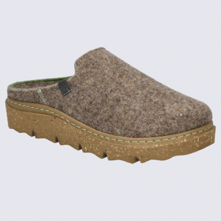 Mules Westland by Josef Seibel, mules confortables et chaudes en feutre de laine beige