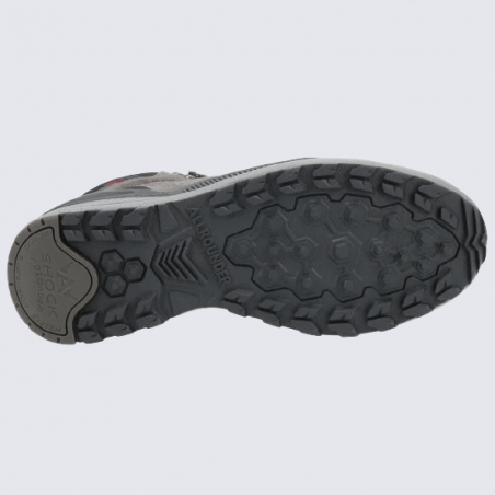 Chaussures de marche Allrounder, chaussures de marche homme en cuir velours noir/graphite