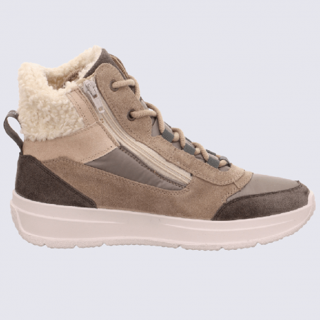 Baskets montantes Legero, baskets montantes Gore-Tex bi-matière femme beige