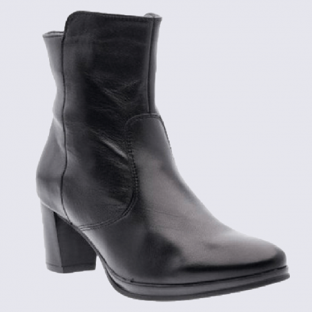 Bottines Ara, bottines à talon femme en cuir noir