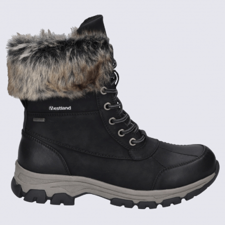 Bottes Westland by Josef Seibel, bottes de neige avec fausse fourrure noir