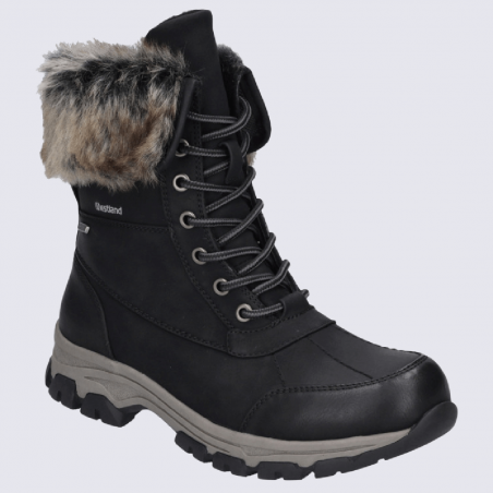 Bottes Westland by Josef Seibel, bottes de neige avec fausse fourrure noir