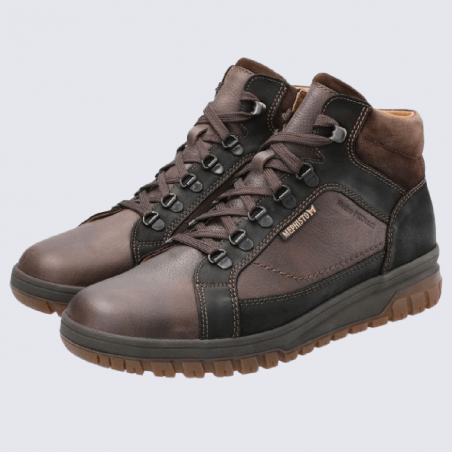 Chaussures Mephisto, chaussures outdoor cousu California homme en cuir marron