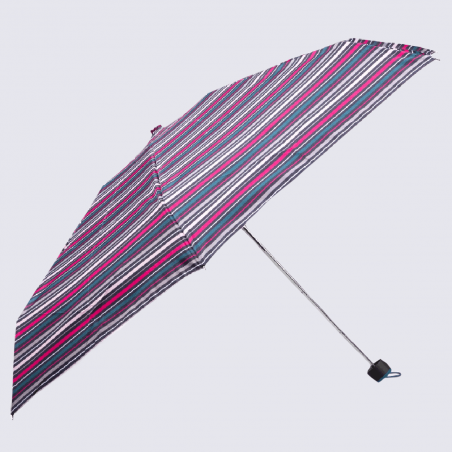 Parapluie Isotoner, parapluie mini slim motif rayure canard