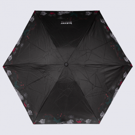 Parapluie Isotoner, parapluie automatique motif frise panthère noir