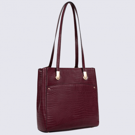 Sac transformable Hexagona, sac transformable ligne Apolline femme bordeaux/prune