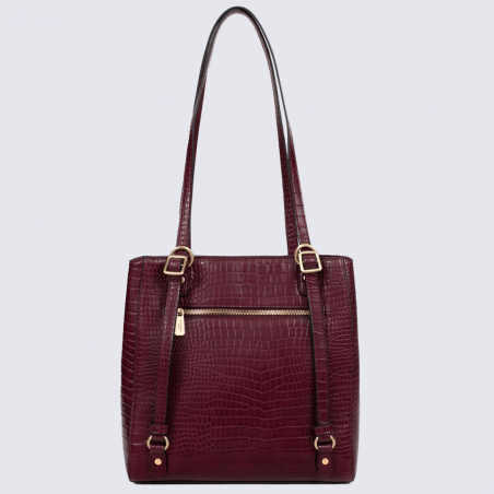 Sac transformable Hexagona, sac transformable ligne Apolline femme bordeaux/prune