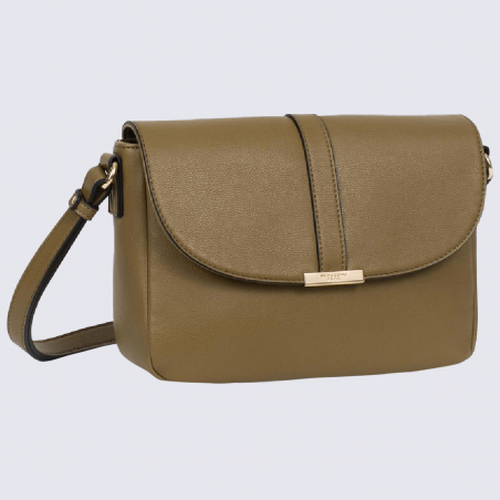 Sac à bandoulière Hexagona, sac à bandoulière ligne Ambre femme kaki