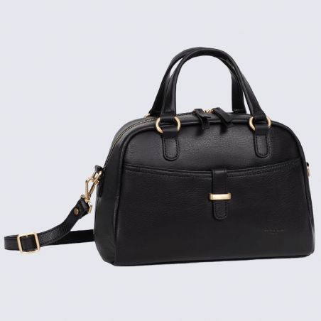 Sac à main Hexagona, sac à main ligne Noor femme en cuir noir