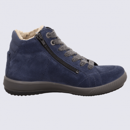 Baskets montantes Legero, baskets montantes Gore-Tex femme en cuir bleu