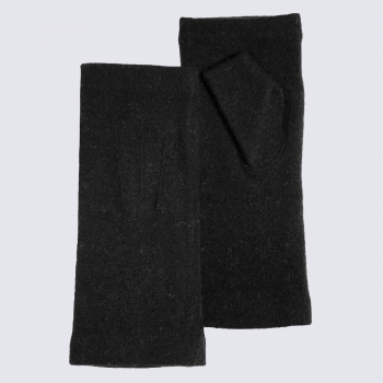 Mitaines Isotoner, mitaines femme en laine noir