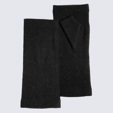 Mitaines Isotoner, mitaines femme en laine noir Mitaines Isotoner, mitaines femme en laine noir