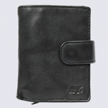 Petit portefeuille Bear, petit portefeuille et porte-cartes en cuir noir