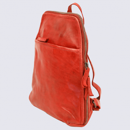 Sac à dos Bear, sac à dos intemporel pour femme en cuir rouge