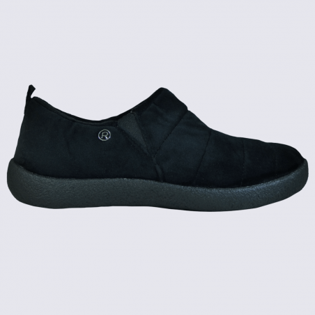 Chaussons Rohde, chaussons chauds tout doux femme noir