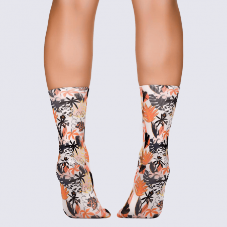 Chaussettes Wigglesteps, chaussettes Jungle couleurs automnales femme en coton bio