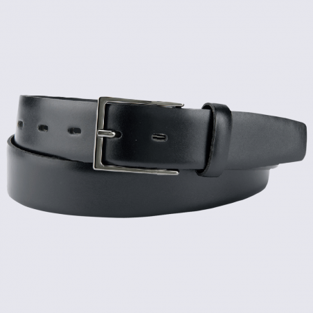 Ceinture Bernd Götz, ceinture élégante classique homme en cuir noir