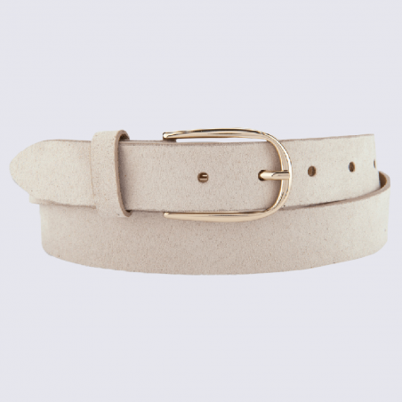 Ceinture Bernd Götz, ceinture tendance femme en cuir sable