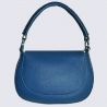 Sac à main Charlotte, sac à main tendance surpiqures visibles femme en cuir bleu Sac à main Charlotte, sac à main tendance surpiqures visibles femme en cuir bleu