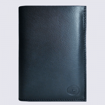 Portefeuille Frandi, petit portefeuille homme en cuir de vachette noir