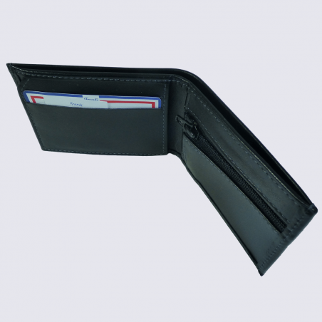 Portefeuille Frandi, petit portefeuille de haute qualité homme en cuir chic noir Portefeuille Frandi, petit portefeuille de haute qualité homme en cuir chic noir