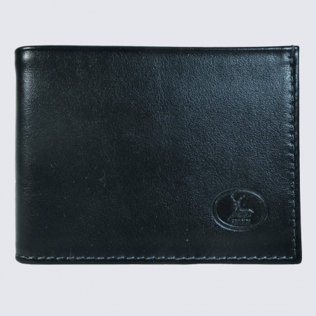 Portefeuille Frandi, petit portefeuille de haute qualité homme en cuir chic noir