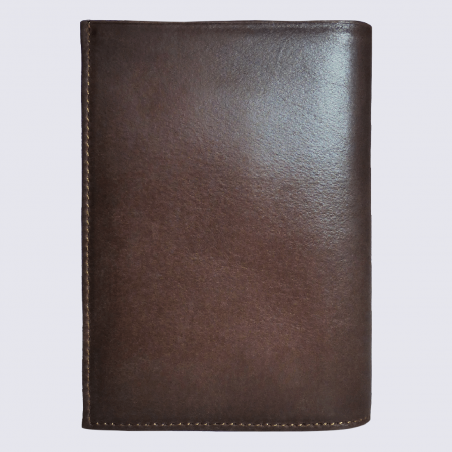 Portefeuille Frandi, portefeuille 2 volets homme en cuir cognac