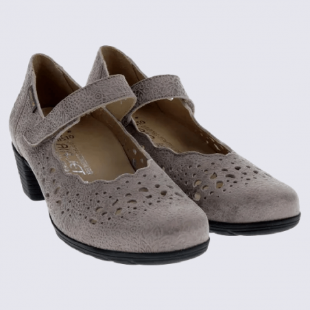 Escarpins Mephisto, escarpins trotteur à talon femme en cuir taupe