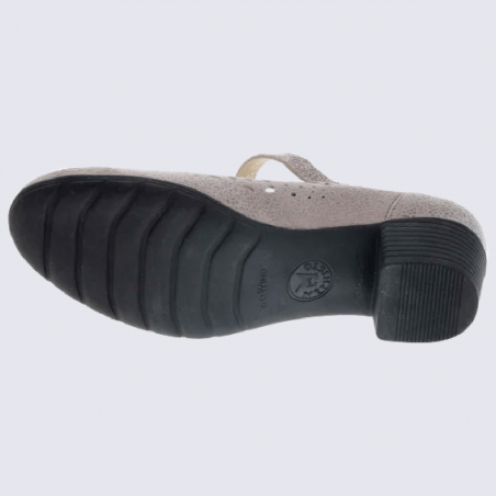 Escarpins Mephisto, escarpins trotteur à talon femme en cuir taupe