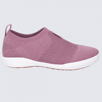 Baskets Josef Seibel, baskets slip-on confortables femme en textile rose