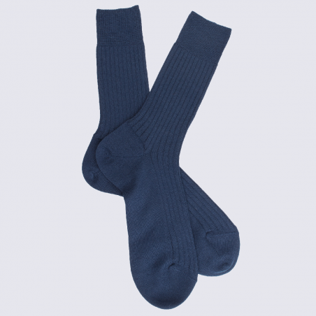 Chaussettes Doré Doré, chaussettes chaudes en laine homme bleu caban