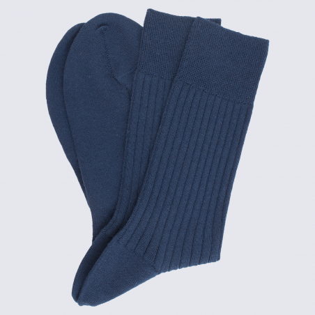 Chaussettes Doré Doré, chaussettes chaudes en laine homme bleu caban