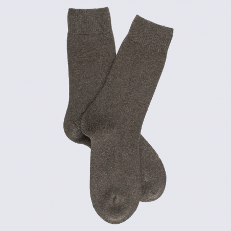 Chaussettes Doré Doré, chaussettes chaudes femme en laine et cachemire gris/brun copenhague